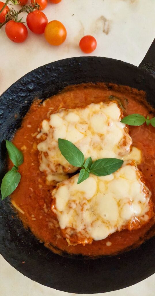 jantar - Tofu á parmegiana com salada - Jantar