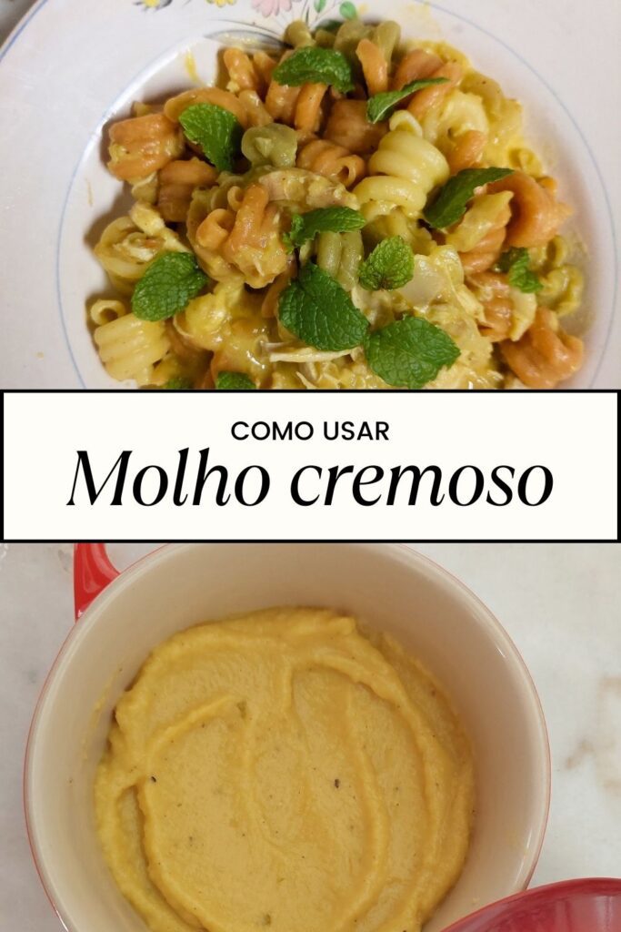 Como usar molho cremoso - Massa com frango e molho cremoso de couve flor Vegan e paleo