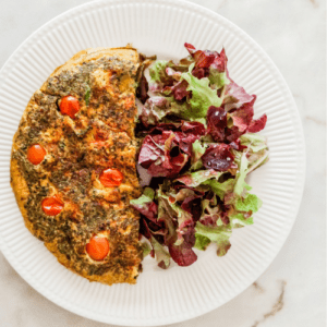 Fritatta de courgette e beringela