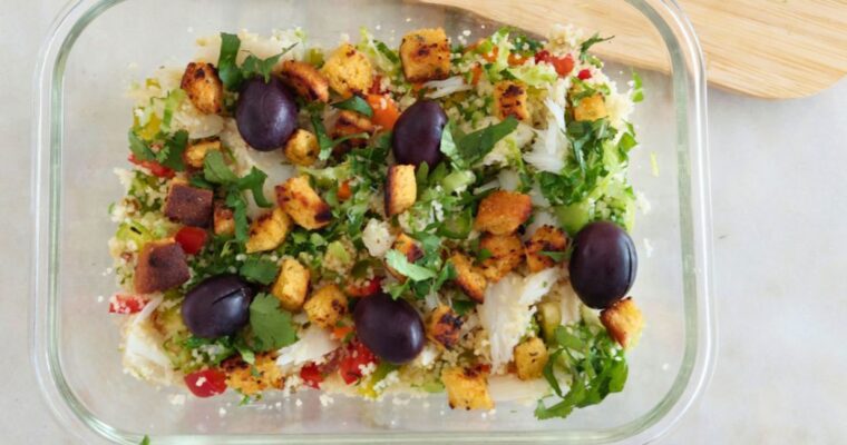 Almoço Prático Deliciosa Salada de Bacalhau e Couscous para Levar