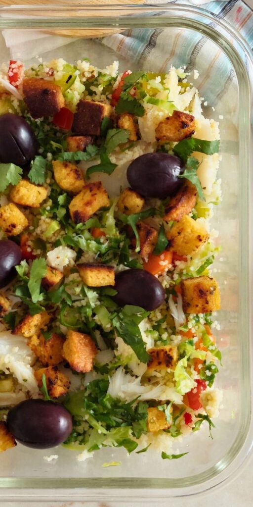 Dica de Refeição Prática Salada de Bacalhau e Couscous para Levar