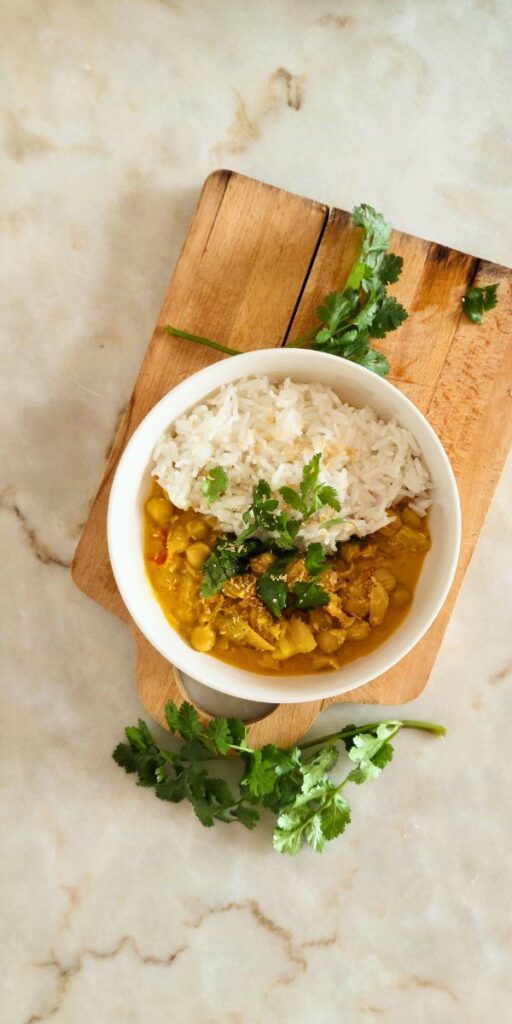 Receita Prática Caril Expresso de Grão com Toque de Bacalhau