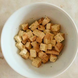 Tofu temperado