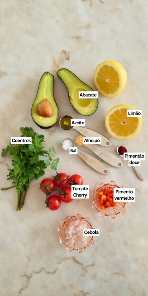 Ingredientes para receita mexicana