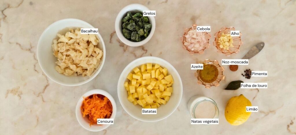 Ingredientes para almoço ou jantar simples e delicioso