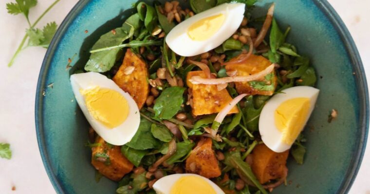 Salada de Lentilhas e Batata-doce | Ideia para Marmita