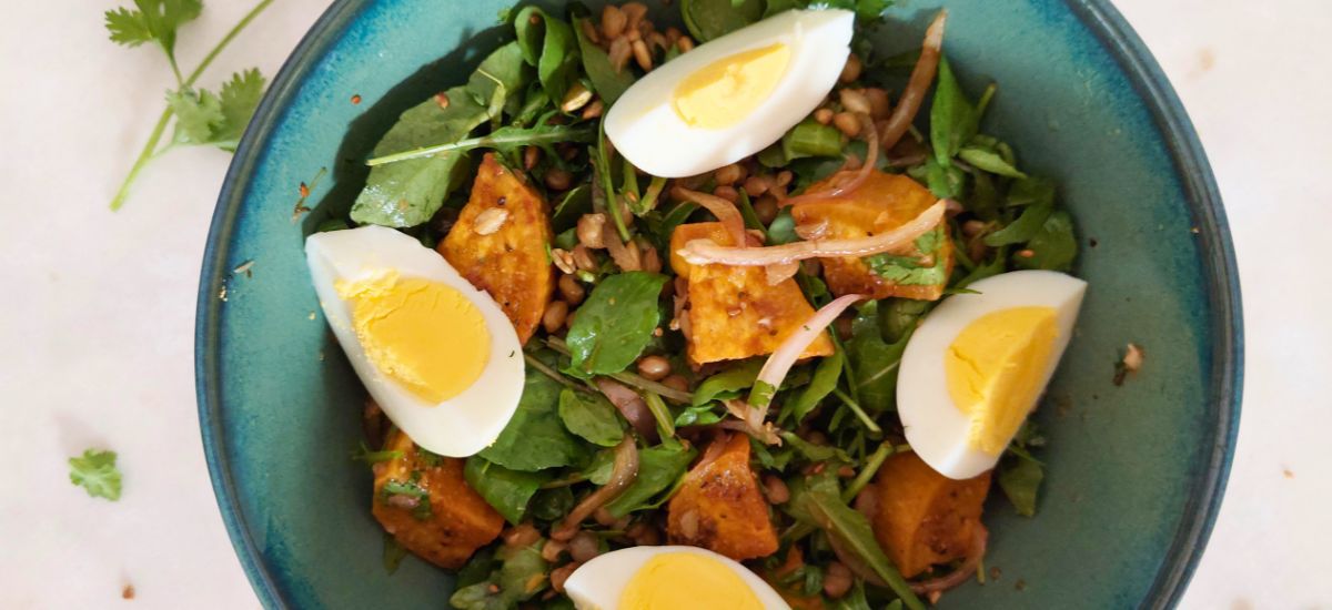 Salada de Lentilhas e Batata-doce | Ideia para Marmita