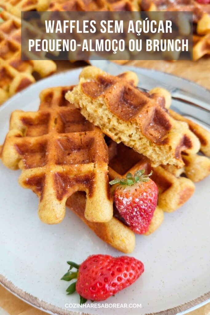 Receita simples e rápida Waffles Sem Açúcar para pequeno-almoço ou brunch