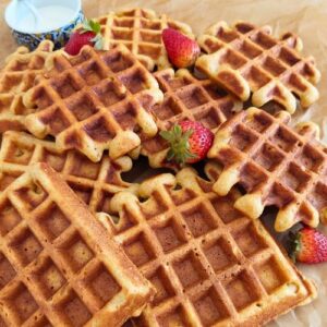 Waffles Sem Açúcar para pequeno-almoço ou brunch