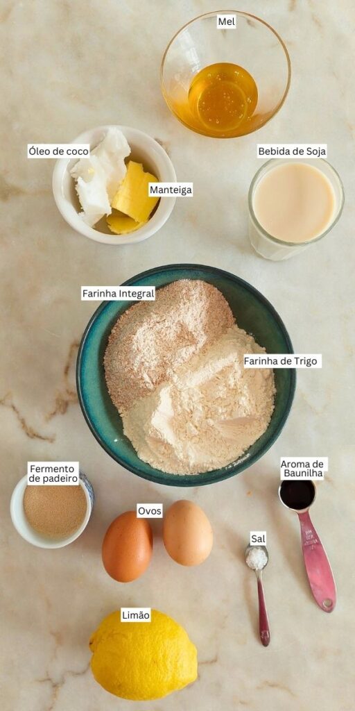 ingredientes para receita de pequeno-almoço e brunch saudável