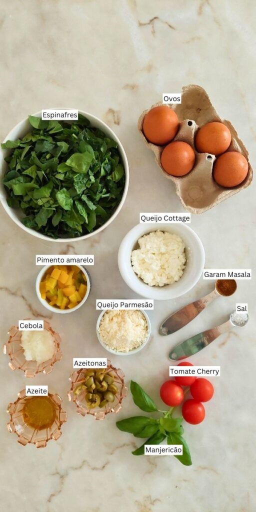 Ingredientes para snack ou pequeno-almoço