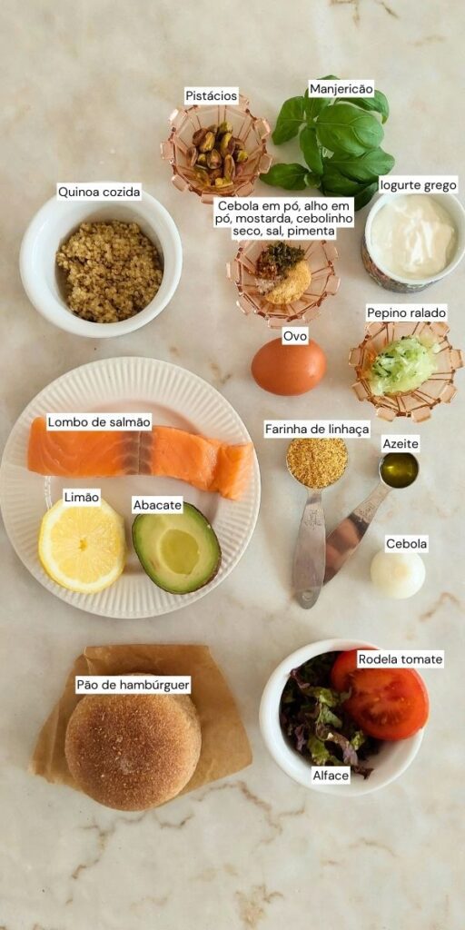 ingredientes para almoço leve e fácil