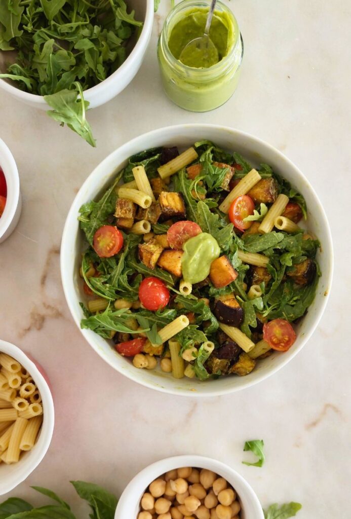 Receita fácil Salada de Beringela assada com Tofu