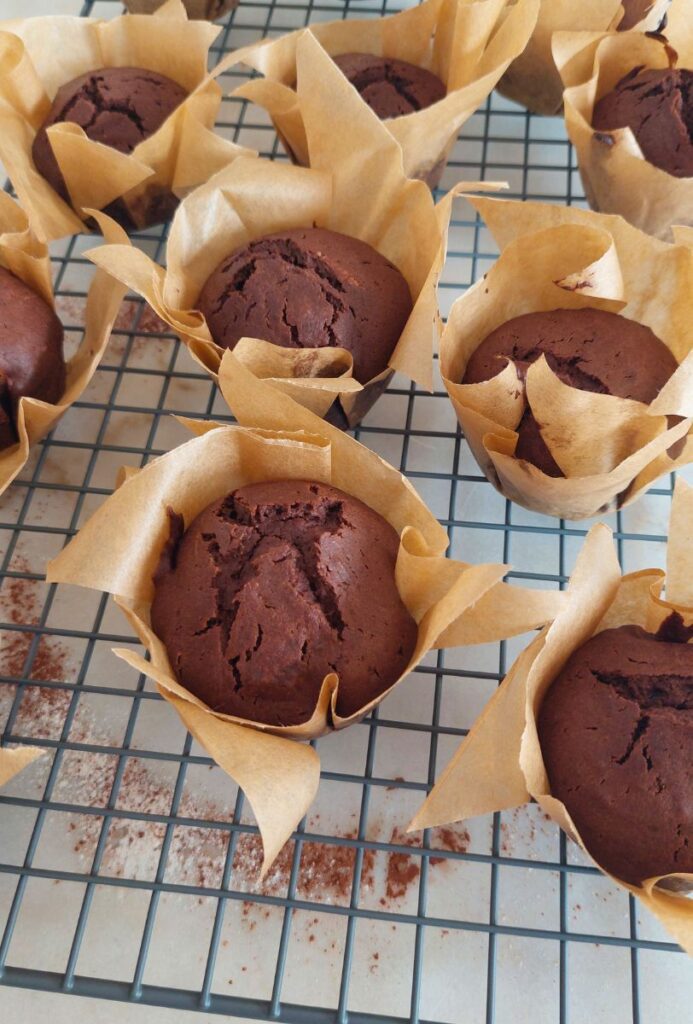 Receita rápida de Muffins de chocolate e manteiga de amendoim