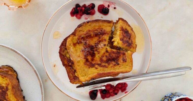 French Toast de Pão de Abóbora