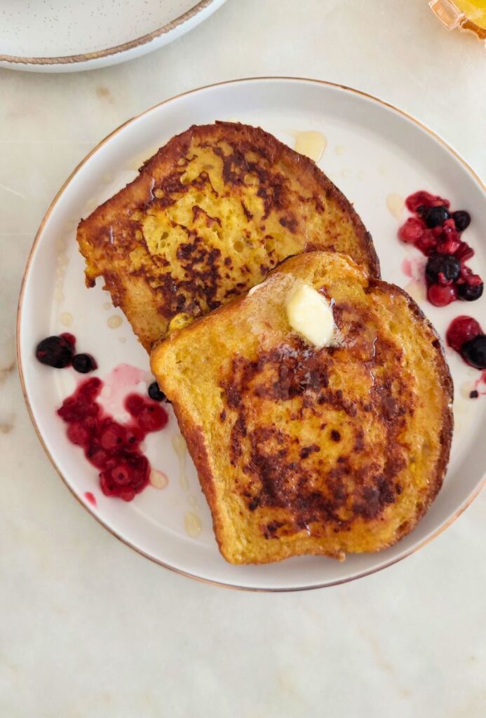 French Toast de Pão de Abóbora receita simples