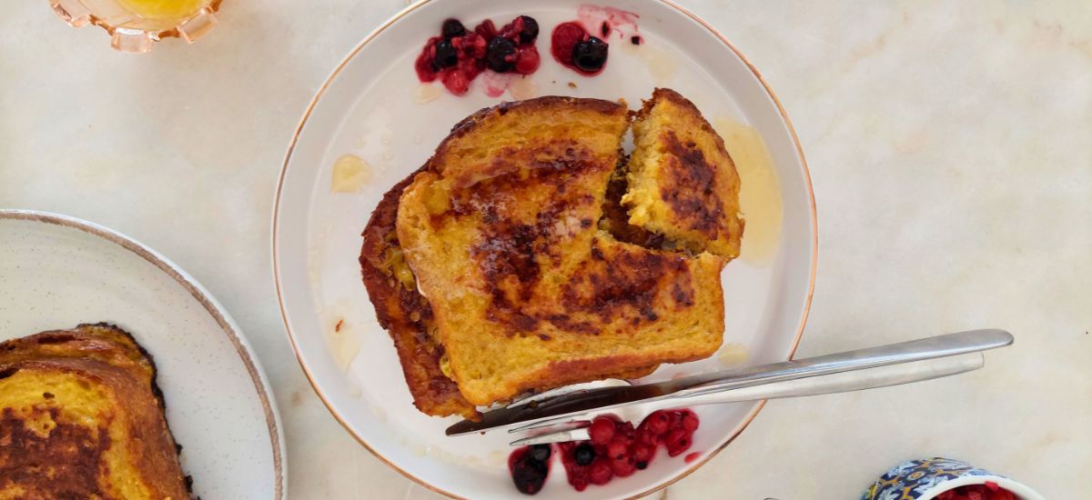 French Toast de Pão de Abóbora