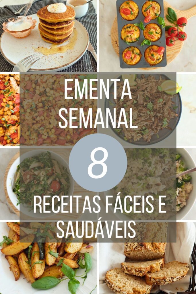 Planeamento de refeições da semana pratos fáceis e fit - Ementa semanal | Receitas fáceis e saudáveis