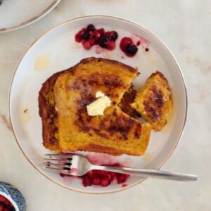 Receita French Toast de Pão de Abóbora