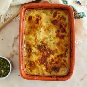 Receita de Batata Gratinada com Queijo Cottage