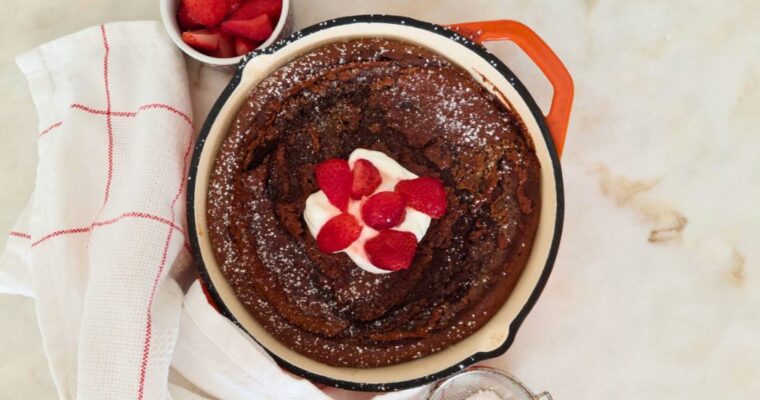 Panqueca de chocolate no forno Dutch Baby