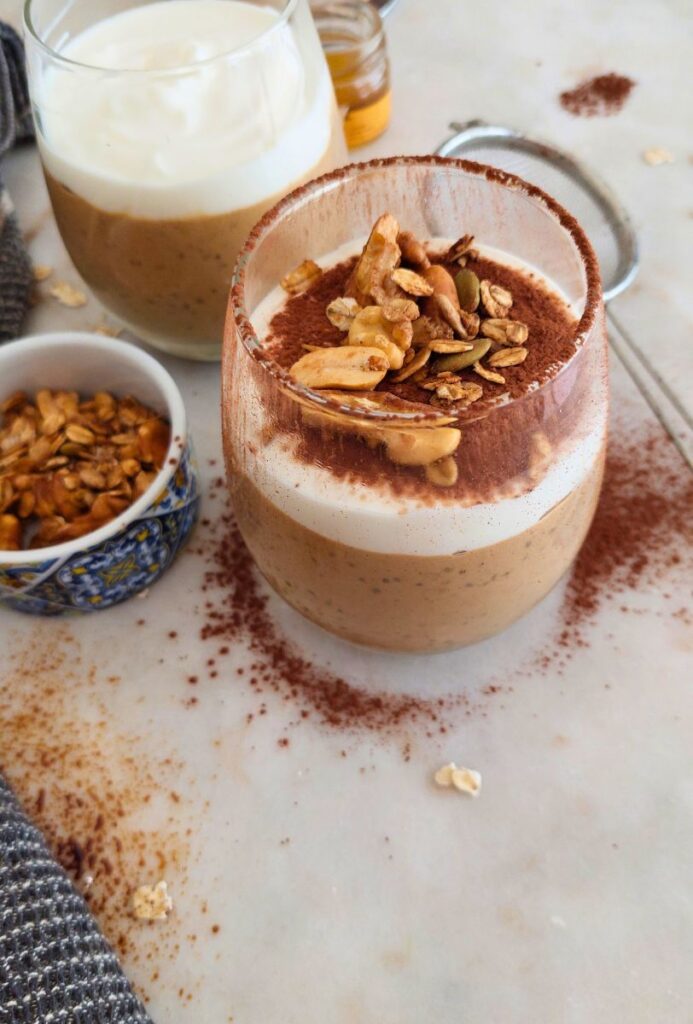 5 Ideias de receitas para Ementa Semanal Overnight oats de café