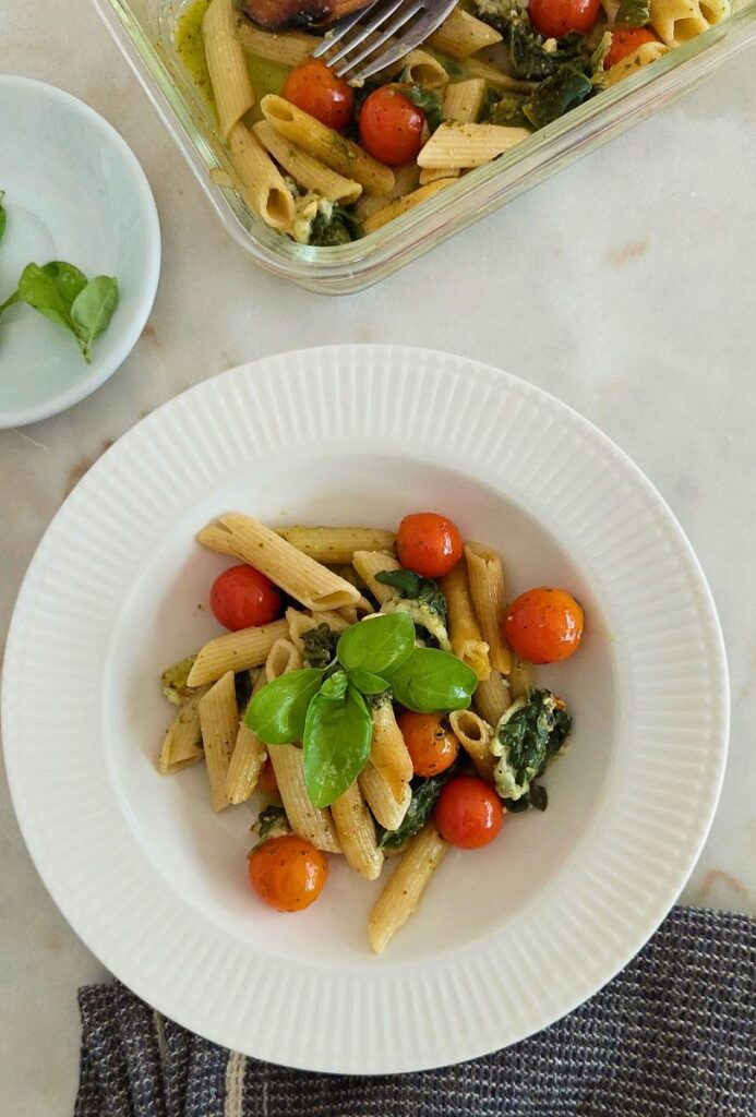 Receitas Simples e Dicas de planeamento Penne com Burrata e Pesto