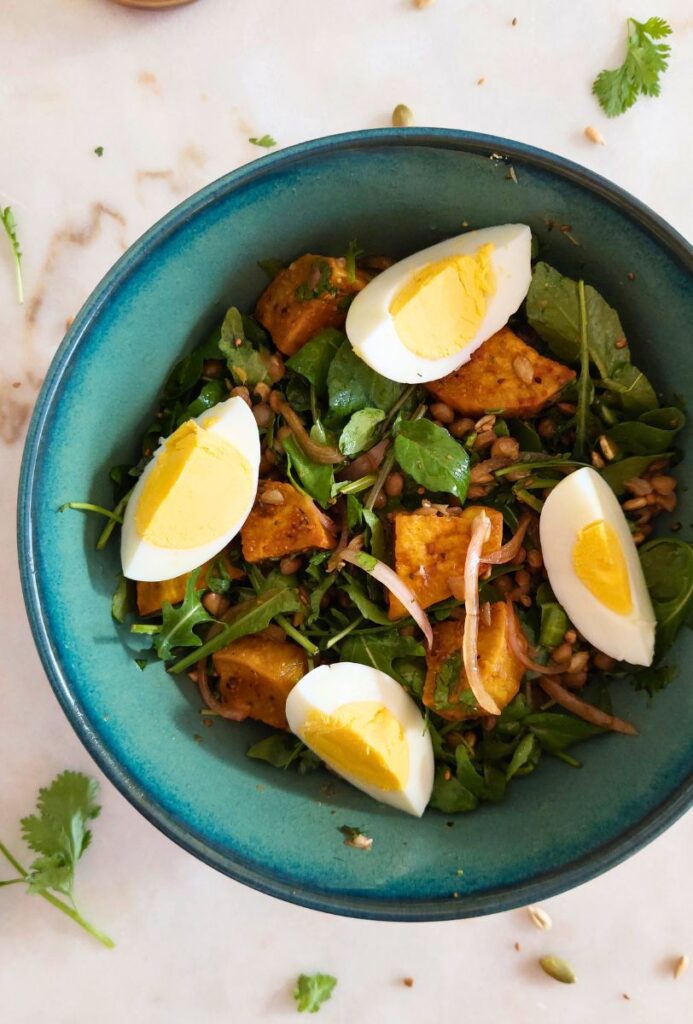 Receitas Simples e Dicas de planeamento Salada de Lentilhas e Batata-doce