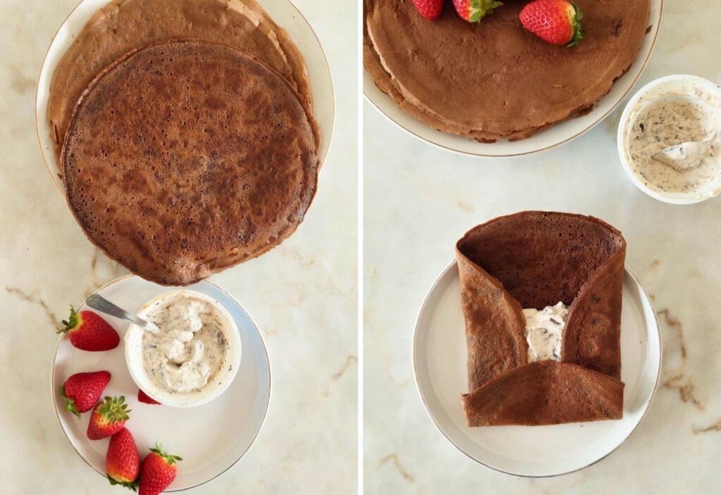 Aprende como fazer Crepes de Chocolate com Aveia