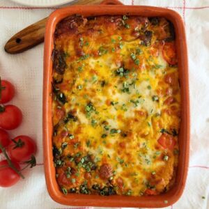 Frittata de pão com legumes na airfryer Receita Saudável