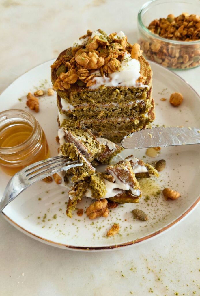 Planear ementa semanal com receitas fáceis Panquecas de Aveia e Matcha
