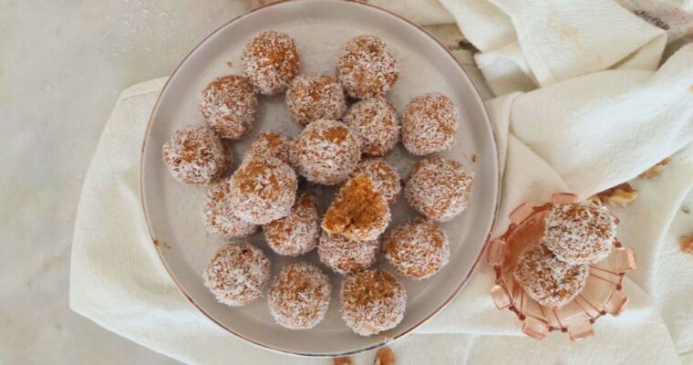 Bolas Saudáveis de Cenoura e Amendoim | Energy Balls