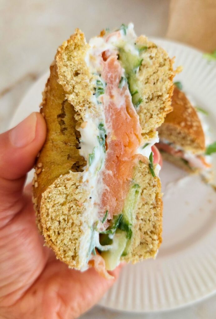 Receita de Bagel com salmão fumado